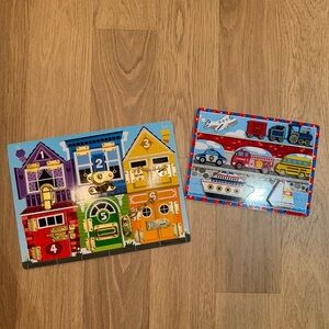 Melissa and Doug Chunky Puzzle and Locks & Latches Board